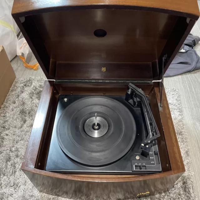 Pye Black Box Vintage Record Player With BSR C141R1 Automatic/ Manual Turntable