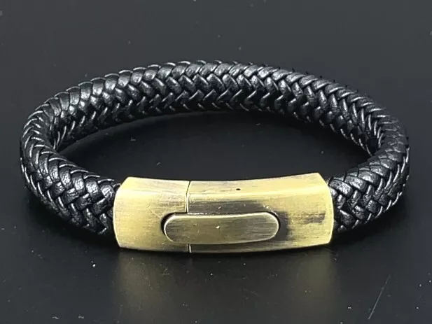 Schmuckjagd Lederarmband Mit Vergoldetem Edelstahl