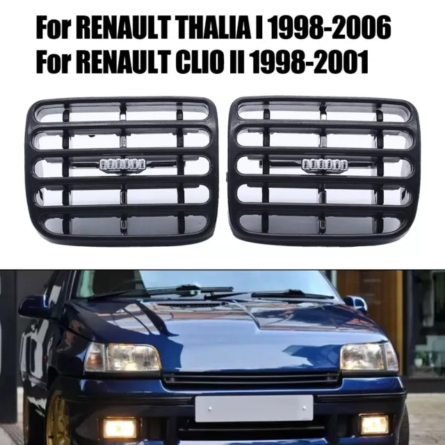 Grille de ventilation coupe transparente pour Renault Clio II 1998 2001 côtés