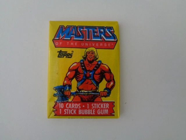 Sealed Wax Pack – 1984 Topps Masters Of The Universe He-Man Classic Trading Card Pack