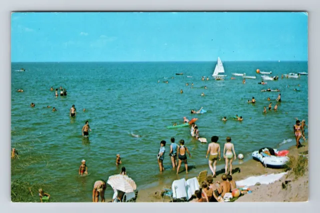 Port Austin MI- Michigan, Beach, McGraw Roadside Park, Vintage Postcard