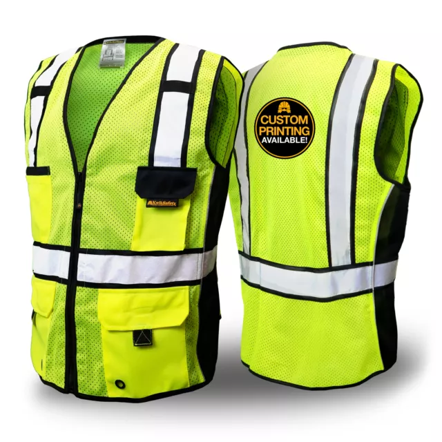 KwikSafety RoadBOSS ECONOMY | Solid Reflective Tape | Hi Visibility Safety Vest