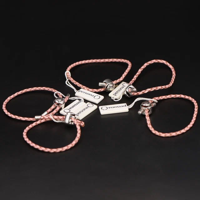 NWT Sterling Silver - Lot of 5 PERSONA Braided Leather Adjustable Bracelets 37g