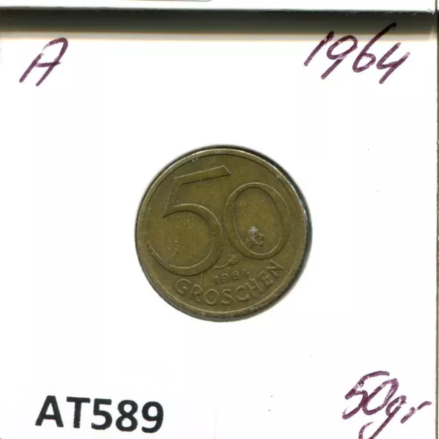 50 GROSCHEN 1964 AUSTRIA Coin #AT589U