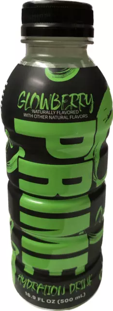 New Prime Hydration Drink Glowberry Flavored 1 16.9 Fl Oz Bottle Logan Ksi Rare