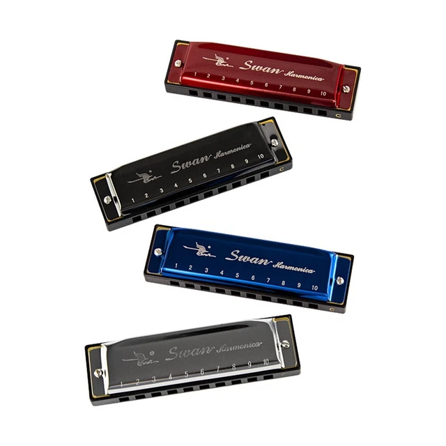 Harmonica Blues 10 trous 20 tons débutants laiton cadeau clé de C orgue bouche