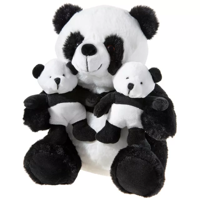 Heunec Misanimo Panda mit Babys 504974 - Heunec Kuscheltier Panda sitzend 26cm