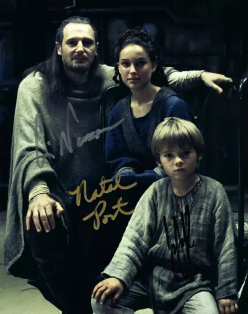 Jake Lloyd Liam Neeson Natalie Portman 8x10 Autographed signed Photo Pic and COA