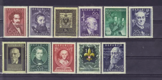 Österreich  LOT Jahrgänge 1950 u 1951  postfrisch