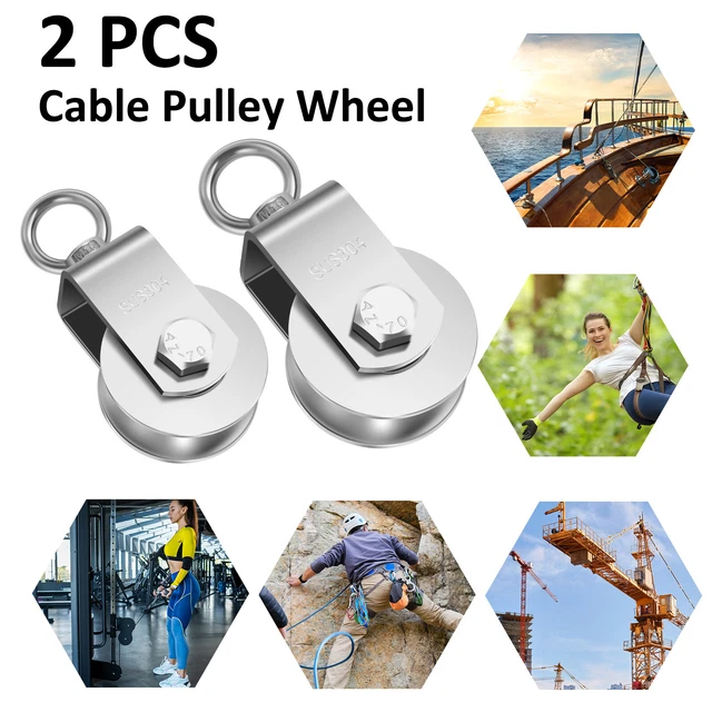 Masteelf Stainless Steel Pulley Wheel For Marine Use Dual Pulley System Lifting Traction Metal Pulley Block Wire Rope Cable Applications - View #2