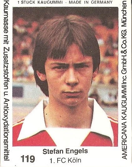 Stefan Engels * 1. FC Köln * Americana Fussball Bundesliga 1979 1980 * 2 Bilder