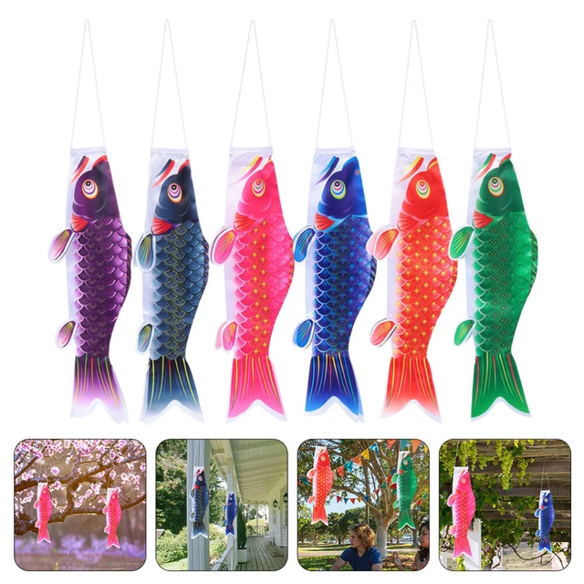 6 Pcs Fahnendrachen Karpfen-Streamer Outdoor-Flaggen Ornament