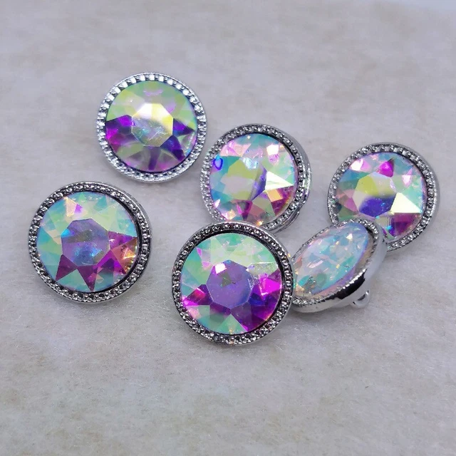 Lot De 50 Boutons Diamant Cristal K9 - 20mm Argent, Pour Customiser Vêtements, Meubles, Tête De Lit