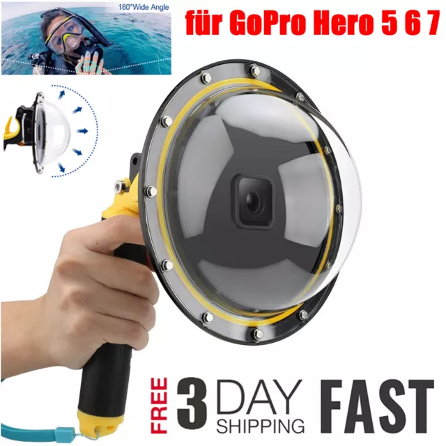 Wasserdicht Unterwasser Dome Port für Gopro Hero 5 6 7 Kamera Cover Schutzhülle