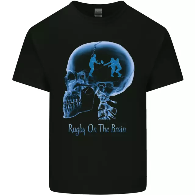 Rugby on the Brain Funny Union Player Mens Cotton T-Shirt Tee Top