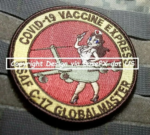 USAF C17 GLOBAL MASTER FLIGHT NURSE C0VID-19 VACCINE EXPRESS vêlkrö OCP Camo