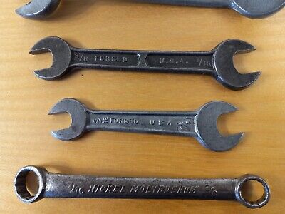 Lot of 5 Vintage Open End and Box End Wrenches Bridgeport Hardware Manufacturing 3