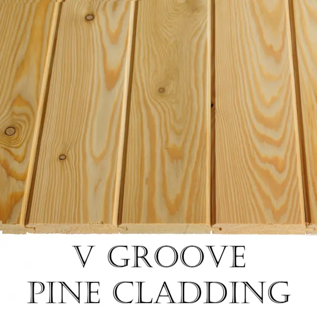 Pine Timber Cladding Matchboard Tongue & Groove V 9x95mm T&G Wood Paneling Panel