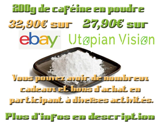 Caféine Pure En Poudre 100% Anhydre - 250g | Stimulant Sans Additifs | Fitness & Energie