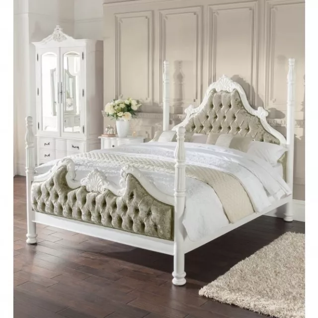 French Style Ornate Carved Bed  - DOUBLE SIZE For Adults Perfect