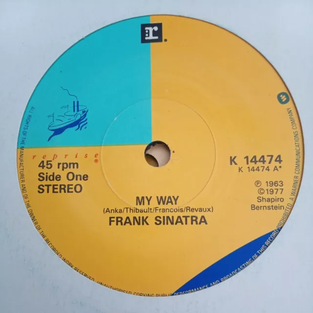 Frank Sinatra My Way / Strangers in The Night/ Cycles 7" Vinyl  REPRISE Records