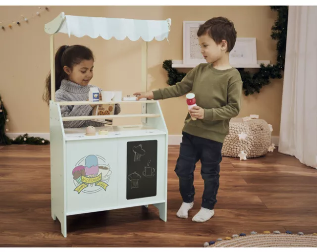 Wooden Coffee Shop Corner Kids Pretend Play Coffee Machine Christmas GIFT