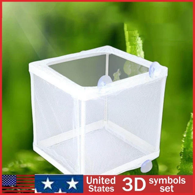 Aquarium Guppy Breeding Gauze Trap Box Tank Fish Baby Isolator Incubator Breeder