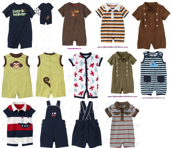 Gymboree NWT BOYS SHORT ROMPER OUTFIT 0-3 3-6 6-12 12-18 PICK SIZE / THEME