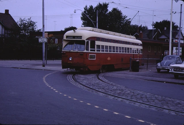 TTC Toronto Transit Commission PCC Streetcar Kodachrome original Kodak slide