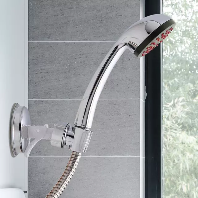 Adjustable Shower Head Holder Suction Cup Handheld Wall Mount Bathroom Bracket 3