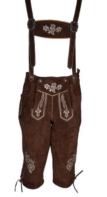 Trachten LEDERHOSEN Leather Bavarian German dress with Suspenders 36" / EU 52