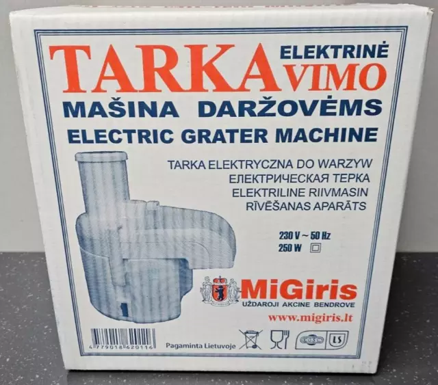 MIGIRIS electric grater machine potatoes vegetables Lithuania bulviu tarka  220V