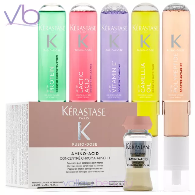 KERASTASE Fusio Dose Treatment Chroma Absolu Concentre + Booster, Full Set | NEW