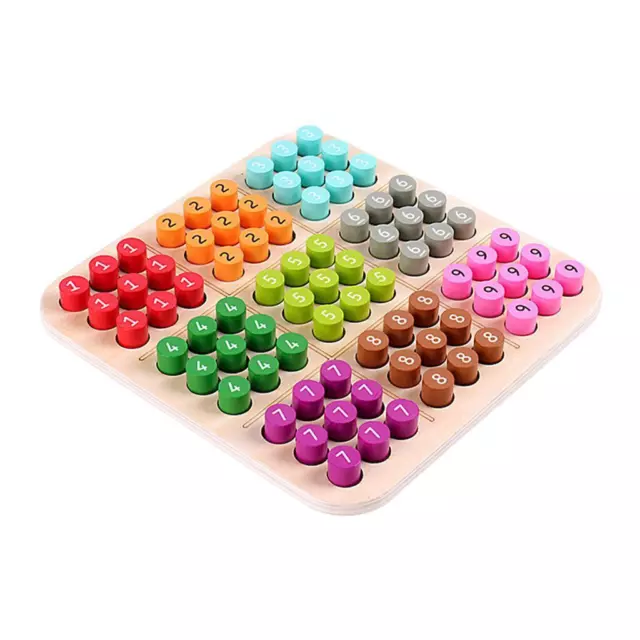 Wooden Sudoku Puzzles Board Game Math Brain Teaser Toys for Activity Adults Kids
