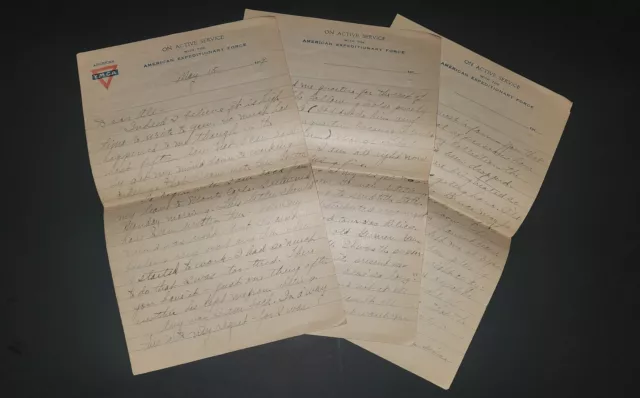 WWI Letter 1919.. Howard Clark AEF WW1, VERY LONG 3 PAGE LETTER.."NICE FIND"