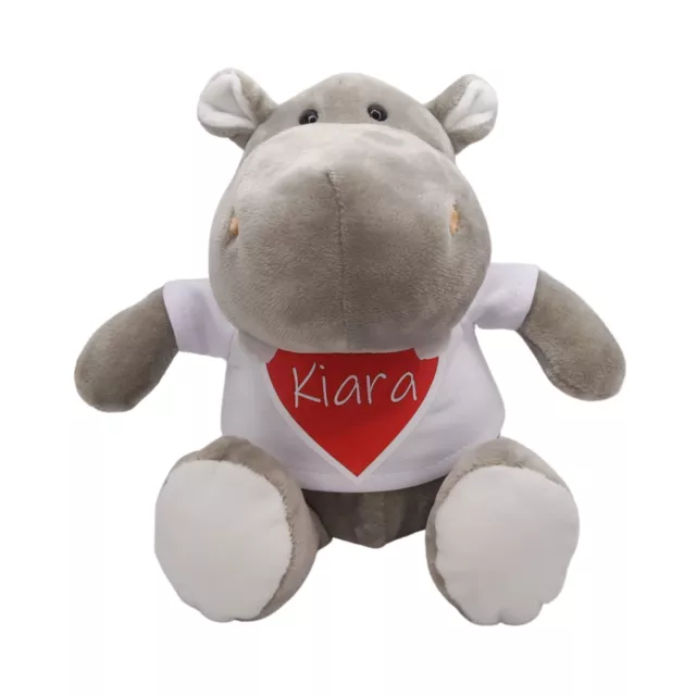 Nilpferd Spielzeug Teddybär PERSONALISIERT Kinder Kinder Baby Geschenkidee weiches Plüschtier