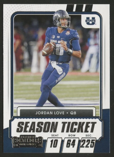 2021 Panini Contenders Draft Picks Game Ticket Jordan Love Rc #89 A