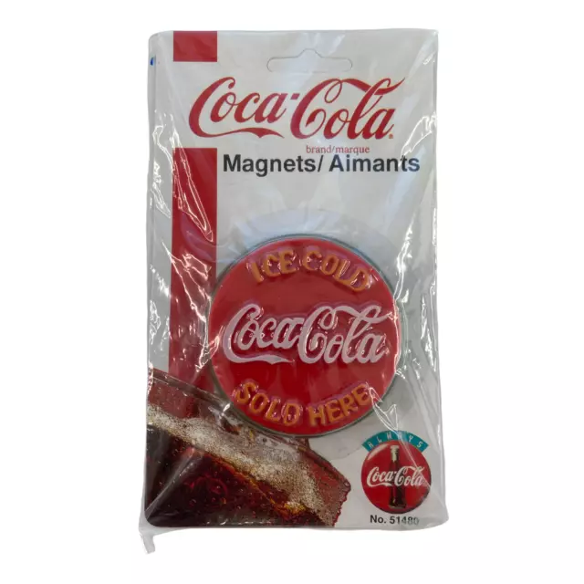 Vintage Coca Cola Collectible Magnet New In Package 1995 Ice Cold Sold Here