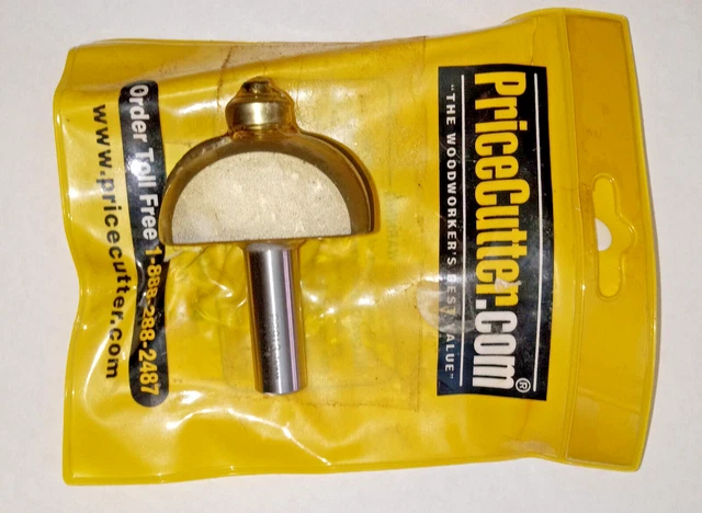 Cove Router Bit 3" l  b1" -a i 1/2"-e 3/4"-r 1 1/4"