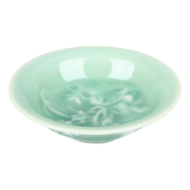 Tazza da tè Seladon tazza da tè cinese kung fu ciotola da tè in rilievo tazze da tè cappello