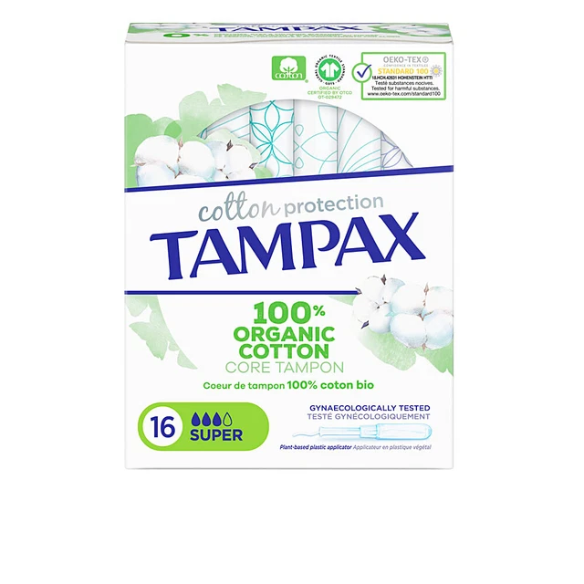 Higiene Tampax mujer TAMPAX ORGANIC SUPER tampón 16 u