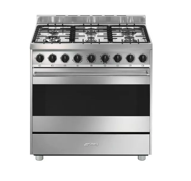SMEG B91GMXI9 Cuisine Série Master 90x60 CM 6 Feux Four Multifonctions Inox