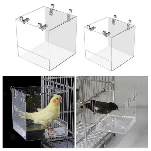 Vogeltränke für Käfig,Papagei Vogeltränke Duschzubehör,Duschbox ohne