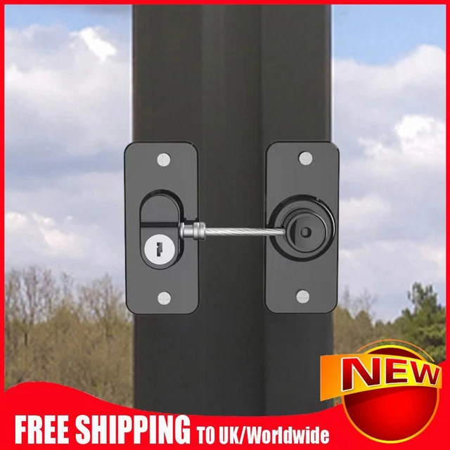 Refrigerator Lock Self Adhesive Window Wire Catch for Home Public (Black)