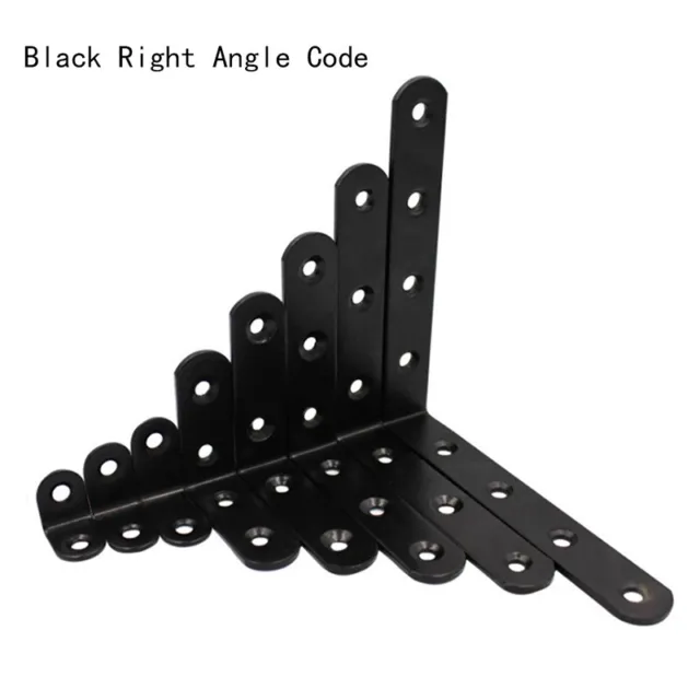 Shape Fixed Bracket Connector Support 90 Degree Right Angle Black Corner Code~