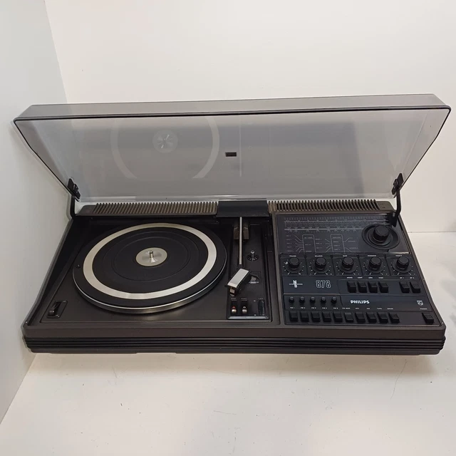 PHILIPS 878 TURNTABLE/TUNER/AMPLIFIER/RECEIVER VINTAGE 1977 NOSOUND