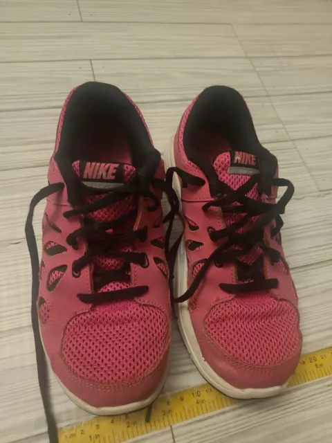 NIKE Kids Fusion Run 2 Sz 3y Toddler Pink Black Sneakers Tennis Shoes 599794