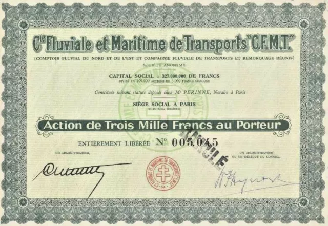 Aa128  -  Cie Fluviale Et Maritime De Transport Cfmt