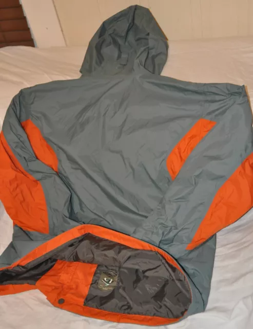 COLUMBIA OMNI-TECH RAIN jacket large pre-owned Green & orange hooded ...