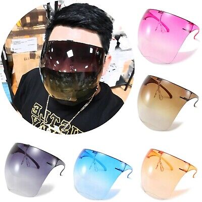 Clear Face Shield Mask Transparent Reusable Glasses Visor Anti-Fog dust